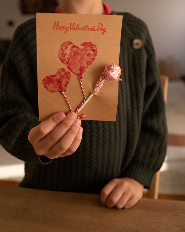 Block Printing Valentine's Day Cards