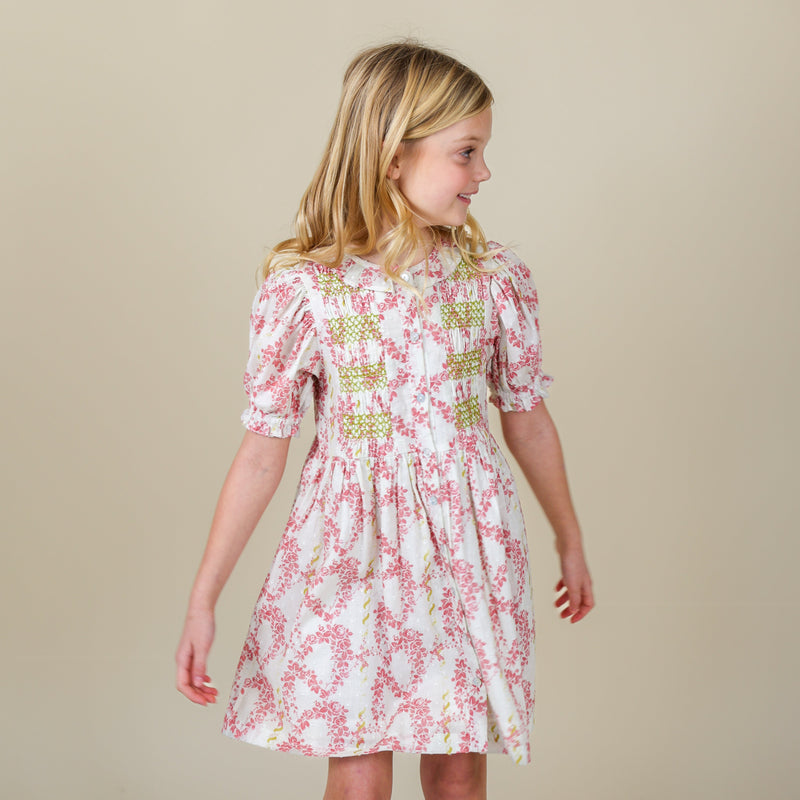 IVY DRESS, CLIMBING ROSES PRINT