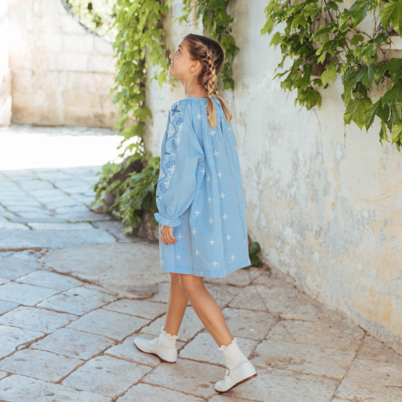 CROCUS DRESS, AIRY BLUE LINEN