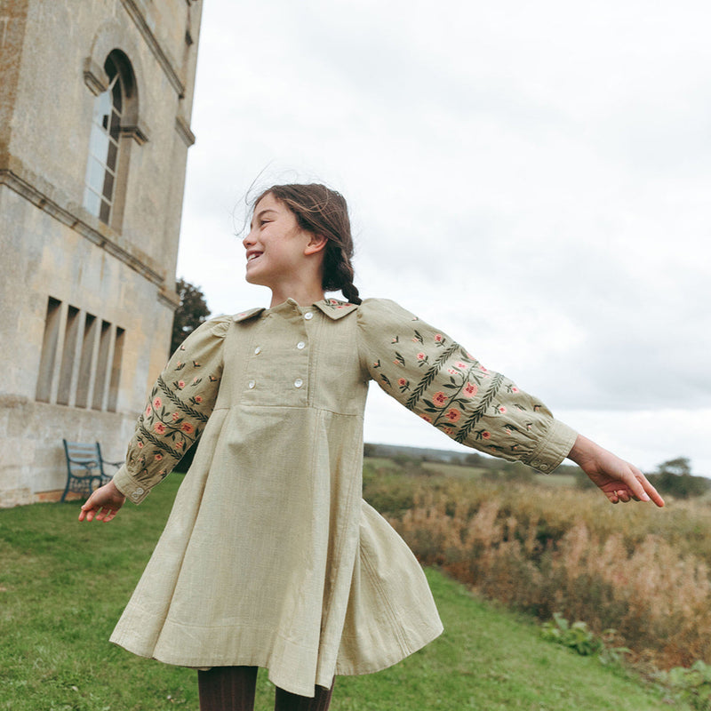 GEMMA DRESS, FADED MOSS
