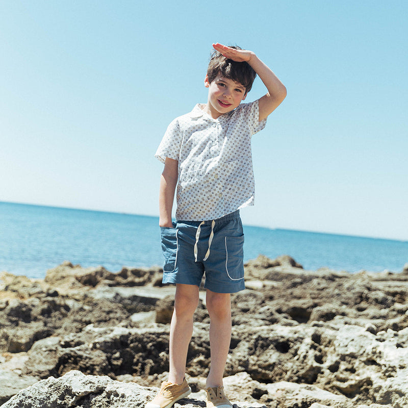 HENRI SHIRT, TILE PRINT