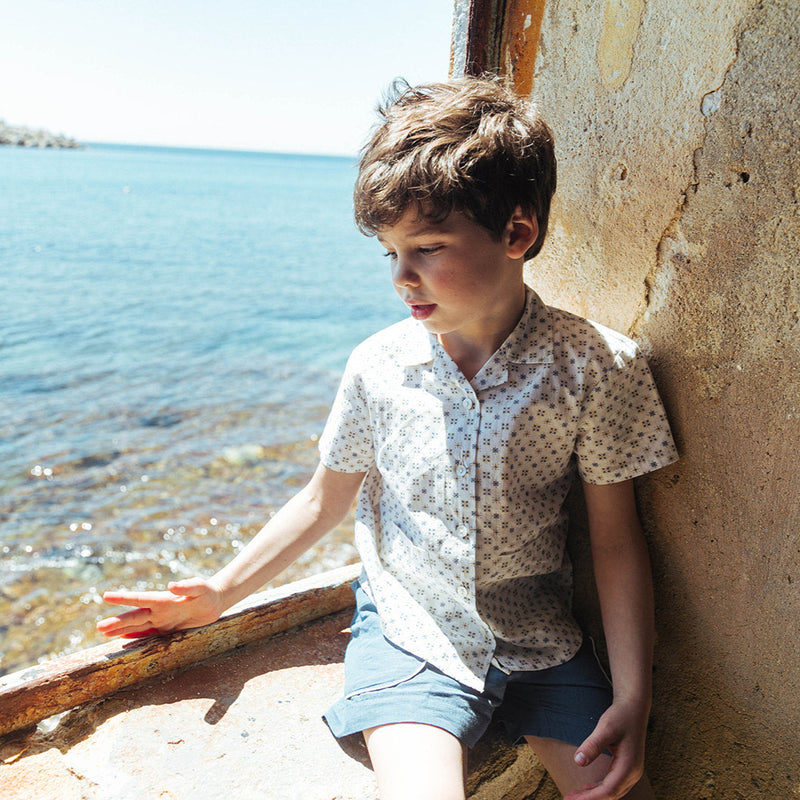 HENRI SHIRT, TILE PRINT