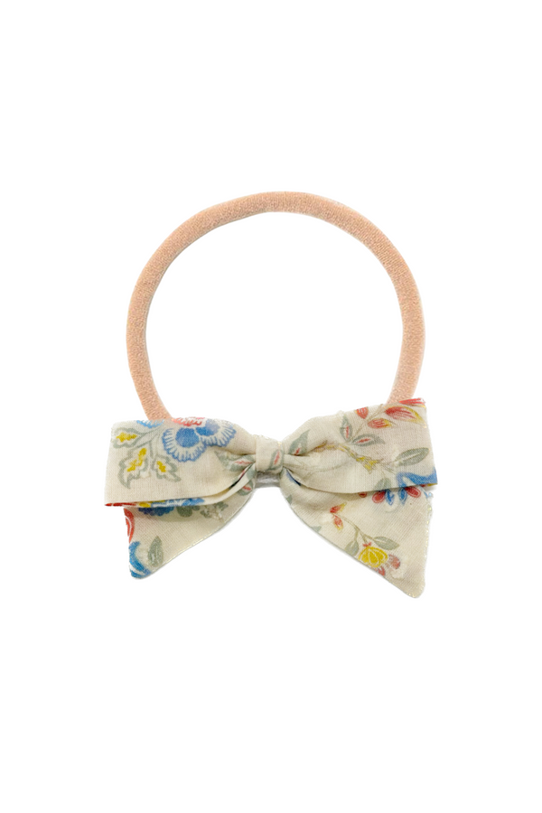 HEADBAND BOW, SPRING DITSY PRINT