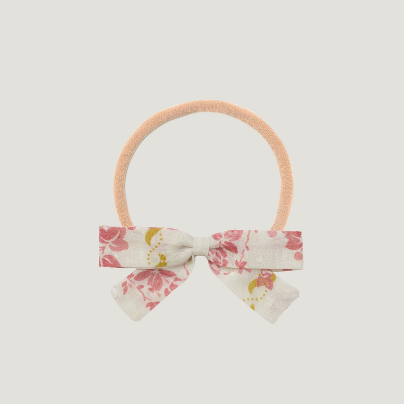 HEADBAND BOW, CLIMBING ROSES PRINT