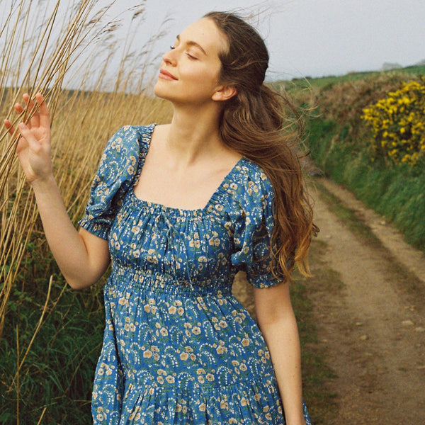 CAMILLE DRESS, SUMMER BLOOMS PRINT
