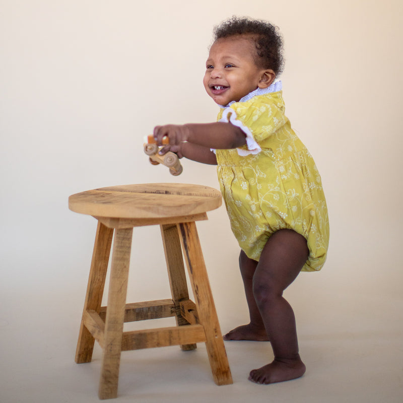 SKYE ROMPER, MISTED YELLOW EMBROIDERY