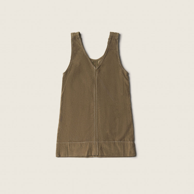 PINAFORE, GREEN CORDUROY