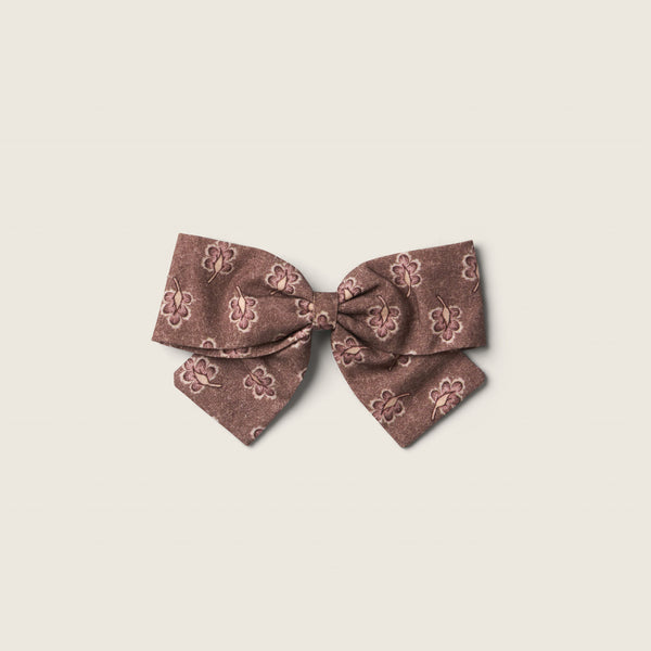 BIG BOW, BROWN BLOCK PRINT