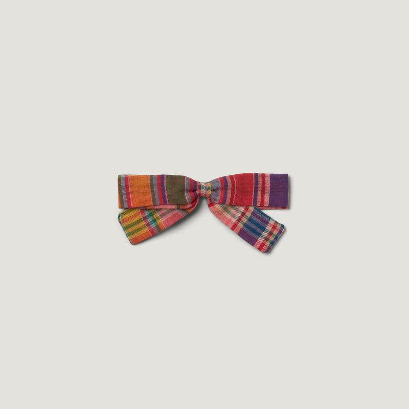 SMALL BOW, RED MADRAS PLAID