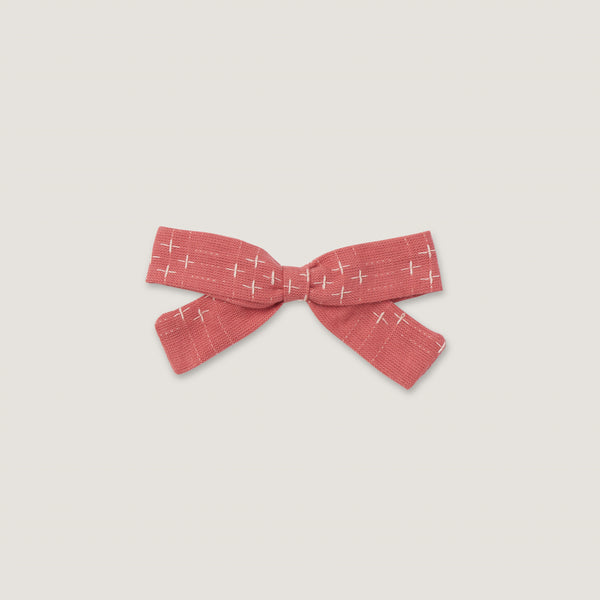 SMALL BOW, CORAL CROSSSTITCH