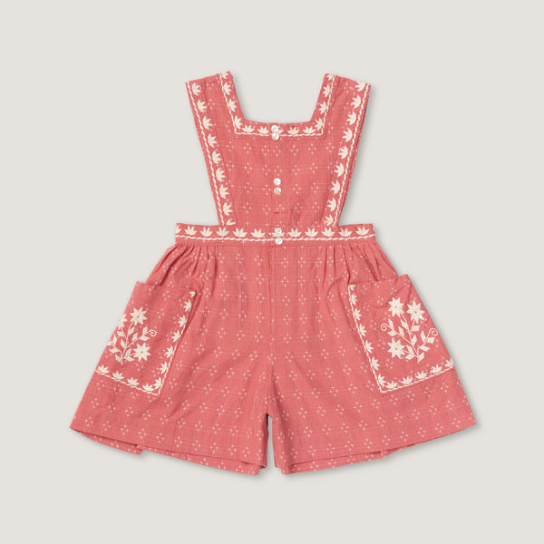 CLARA ROMPER, CORAL CROSSSTITCH