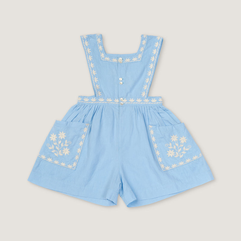 CLARA ROMPER, AIRY BLUE LINEN