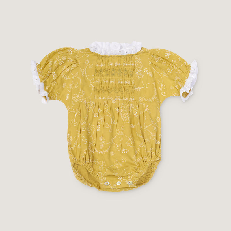 SKYE ROMPER, MISTED YELLOW EMBROIDERY