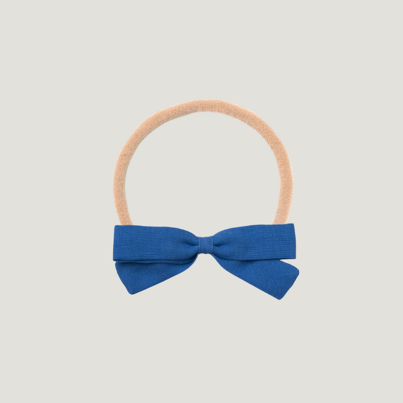 HEADBAND BOW, COASTAL BLUE