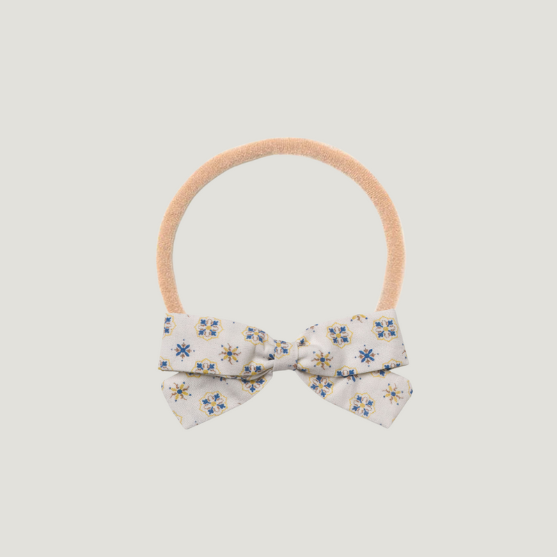 HEADBAND BOW, TILE PRINT