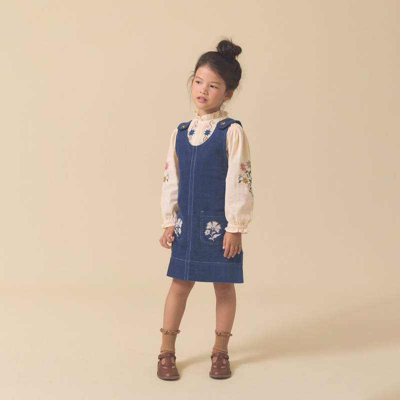 PINAFORE, BLUE CORDUROY