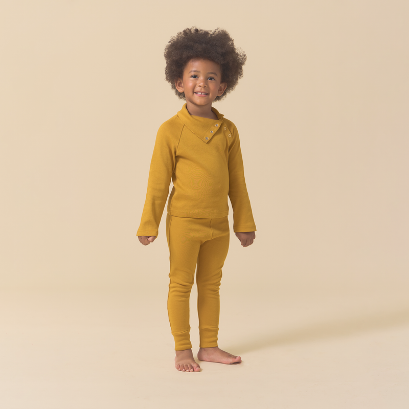 SNAP TURTLENECK, MUSTARD