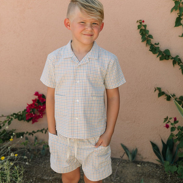 BIRCH SHORTS, DESERT SUNSET CHEX