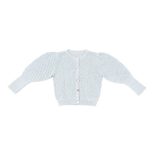 KNIT CARDIGAN, LIGHT BLUE