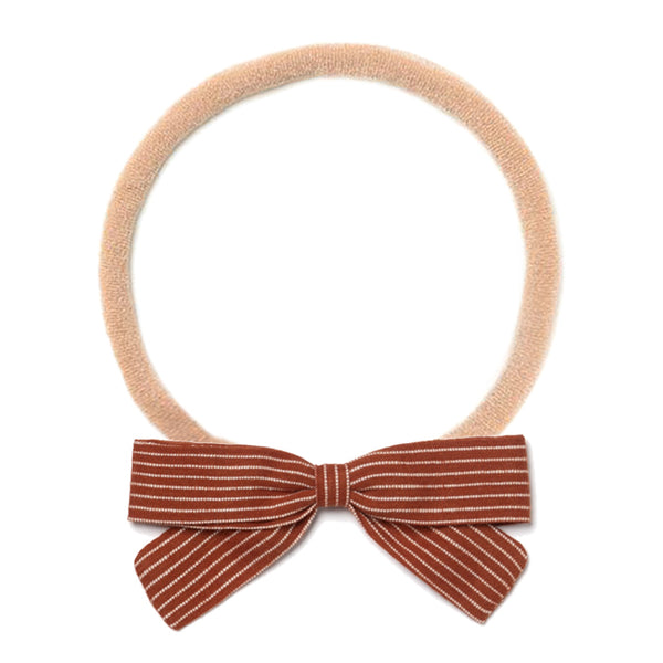 HEADBAND BOW, AMBER STRIPES