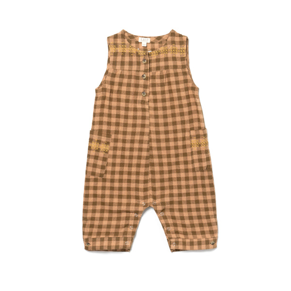 EMBROIDERED JUMPER, GREEN GINGHAM