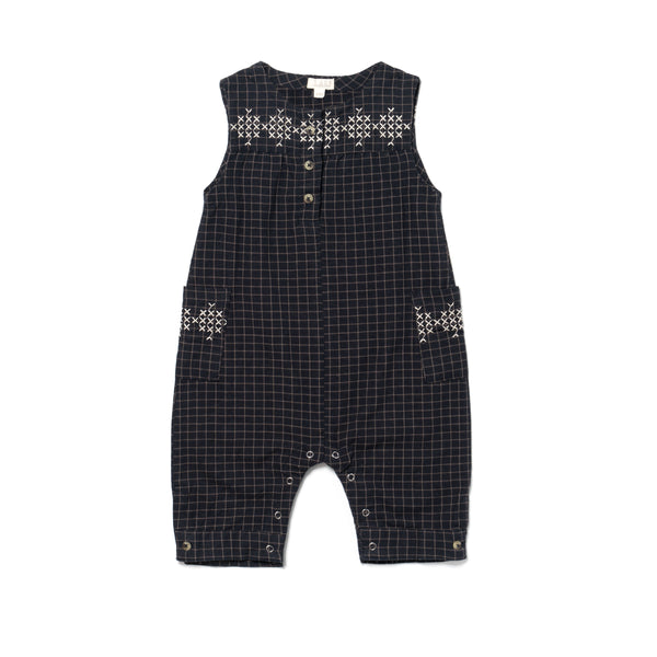 EMBROIDERED JUMPER, NAVY YARN DYE