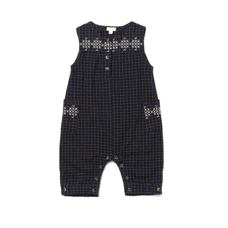 EMBROIDERED JUMPER, NAVY YARN DYE