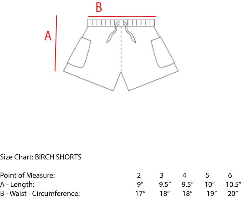 BIRCH SHORTS, TINY CHEX