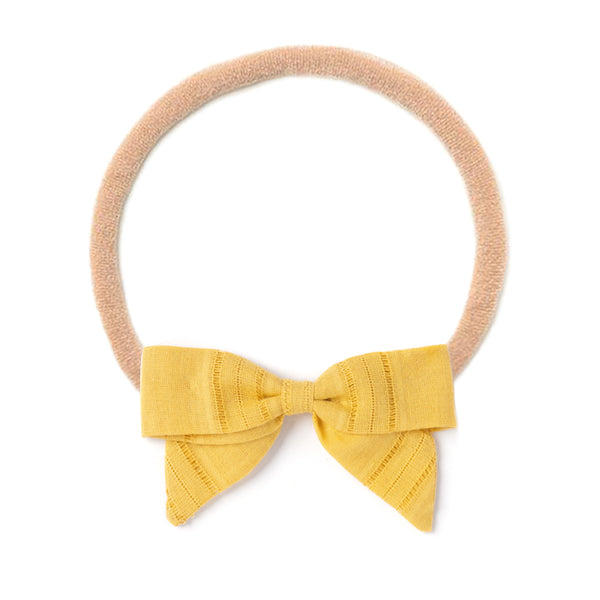HEADBAND BOW, MUSTARD