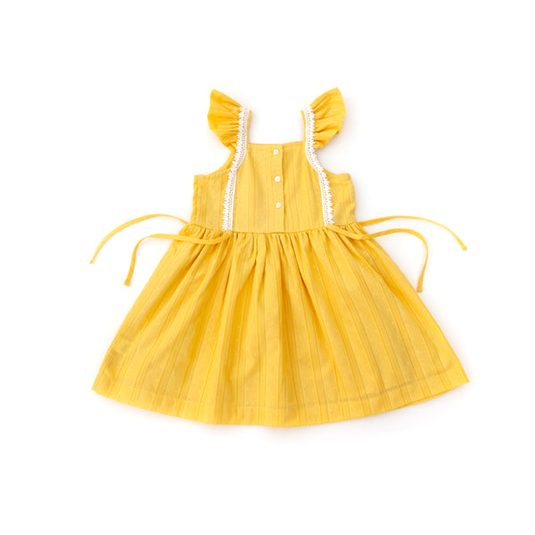 PINAFORE DRESS, MUSTARD