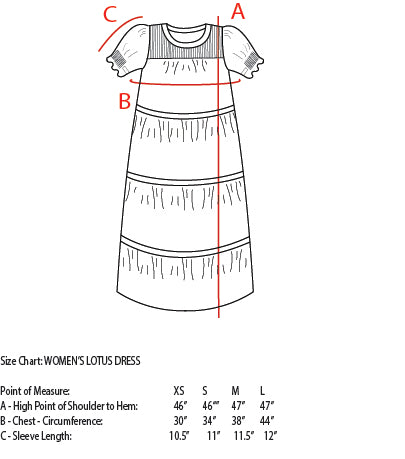 WOMEN'S LOTUS DRESS, GREEN LOTUS